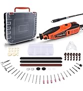 GOXAWEE Rotary Tool Kit with 180 Rotary Tool Accessories & Flex Shaft & Universal Collet, 5 Varia...